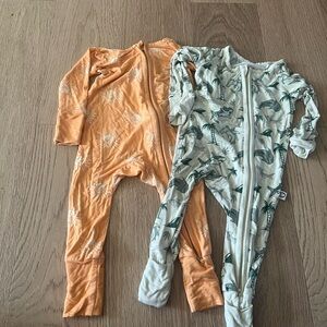 Little Surfer Dude Bamboo Bundle Romper PJs 3-6 months
